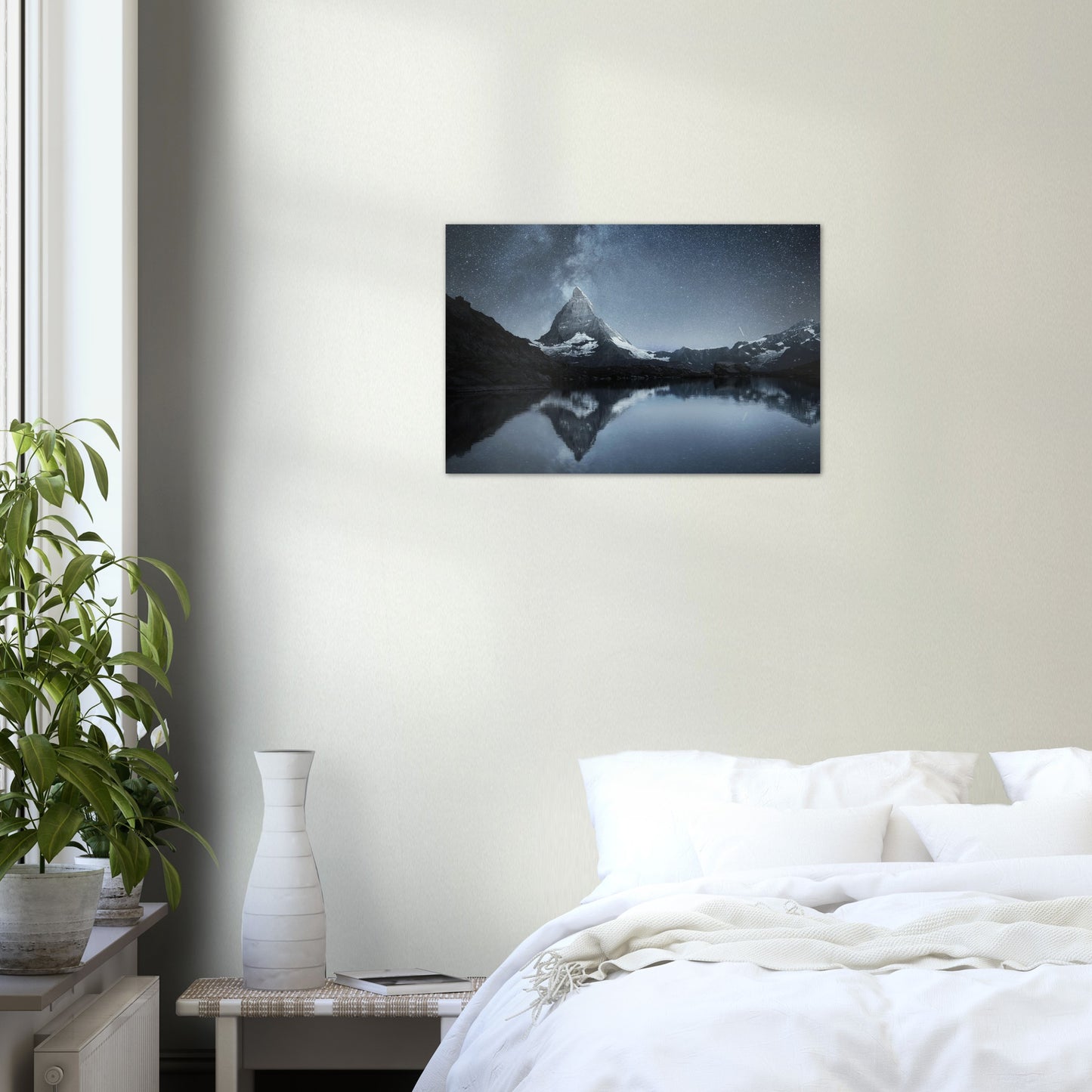 Aluminum Print - Matterhorn Swiss Landscape at night time
