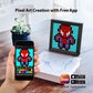 Divoom Pixoo Digital Photo Frame Alarm Clock - Pixel Art Programmable LED Display, Neon Light Sign Decor - Bluetooth, Calendar, Clock - CE,FCC certified