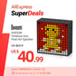 Divoom Timebox Evo Bluetooth Portable Speaker with Clock, Alarm, Pixel Art LED Display - Hi-Res Sound, Extra Bass Mode, Built-in Mic - CE,FCC certified