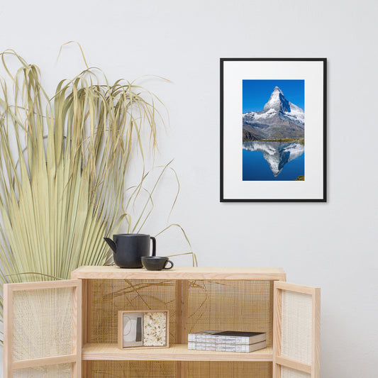 The Matterhorn in Switzerland - Matte Paper Framed Poster With Mat
