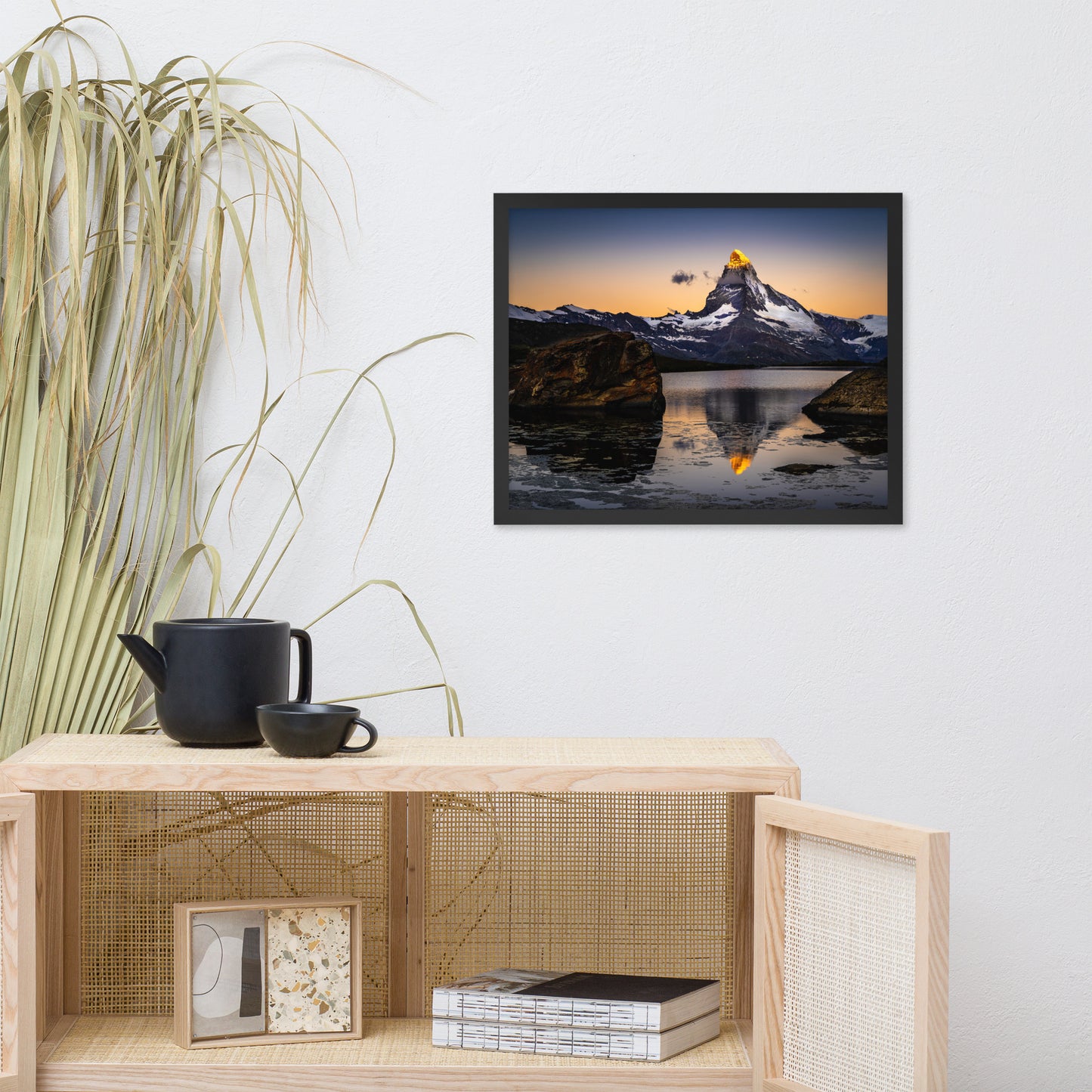 Framed photo paper poster - Matthehorn mountain peak in Switzerland