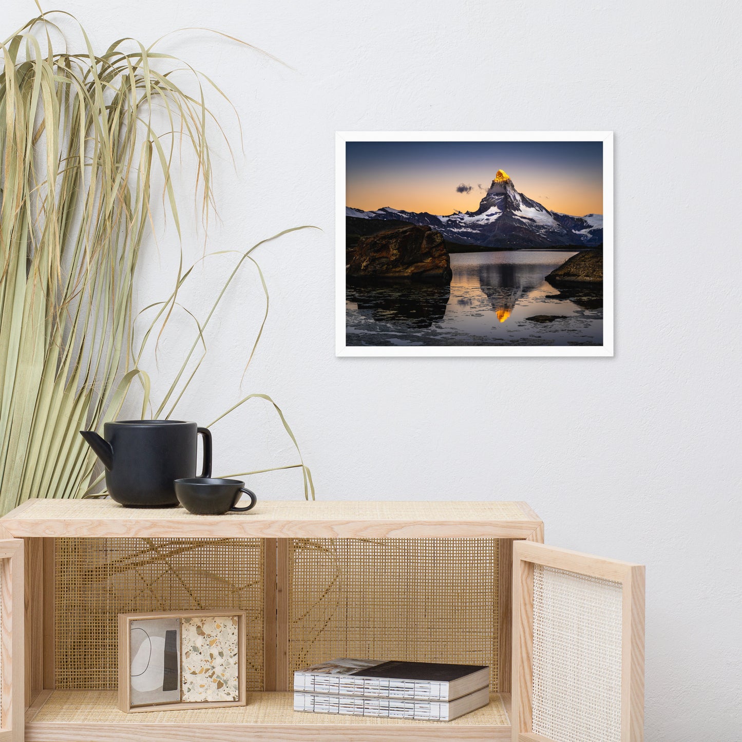 Framed photo paper poster - Matthehorn mountain peak in Switzerland