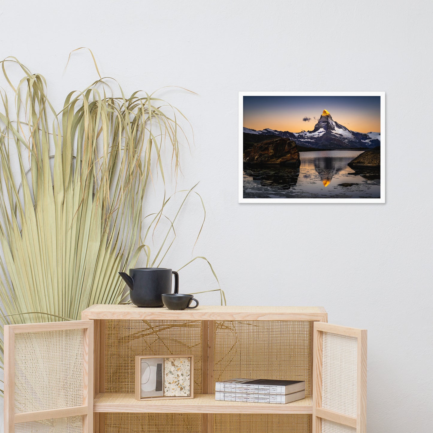 Framed photo paper poster - Matthehorn mountain peak in Switzerland
