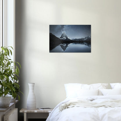Aluminum Print - Matterhorn Swiss Landscape at night time